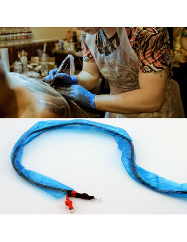 Cubiertas Desechables para Cables de Clip de Tatuaje 200pcs - Azul