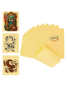 12 Piezas Piel de Práctica para Tatuaje UPTATSUPPLY 20x15cm