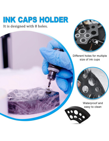 Kit de Tapas de Tinta para Tatuajes Emalla - 300 Piezas Mixtas