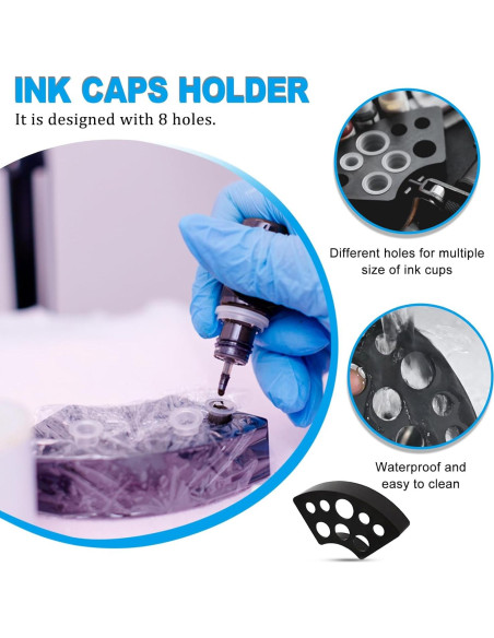 Kit de Tapas de Tinta para Tatuajes Emalla - 300 Piezas Mixtas