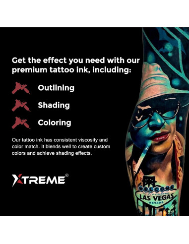 Tinta de Tatuaje Xtreme Naranja Rápido 14.79 ml Vegana