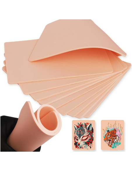 Piel de práctica de tatuaje CINRA 10 piezas 18.74x14.22 cm
