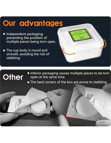 Tazas de espuma desechables ZHOOGE 16 Pcs para tatuajes