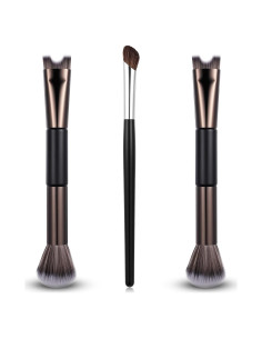 Set de 3 Pinceles de Contorno de Nariz YBEATY 2-en-1