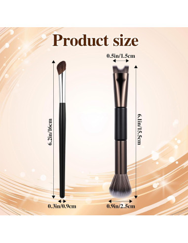 Set de 3 Pinceles de Contorno de Nariz YBEATY 2-en-1
