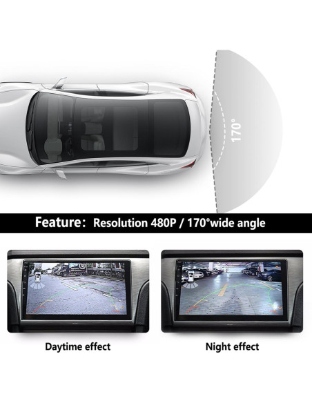 Cámara de Respaldo SSNNUU con Visión Nocturna HD IP67 170