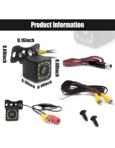 Cámara de Respaldo QUICTO Ultra HD 12 LED Visión Nocturna 2