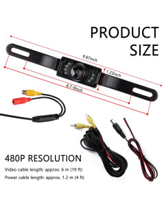 Cámara de Respaldo HD SSNNUU con Visión Nocturna 170 2