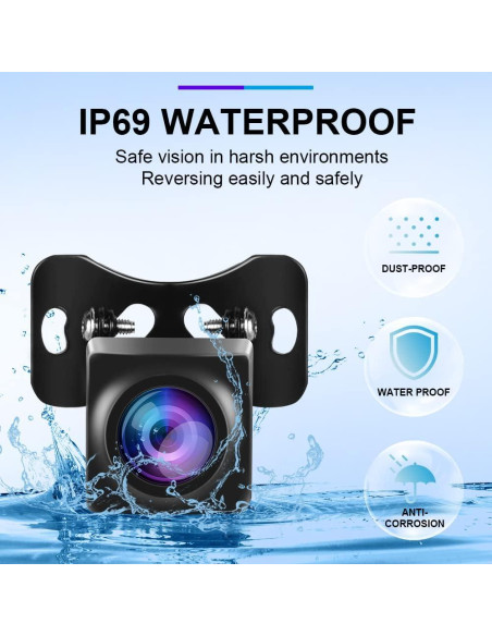 Cámara de Respaldo Podofo HD Impermeable 1920x1080 15m