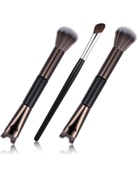 Set de 3 Pinceles de Contorno de Nariz YBEATY 2-en-1