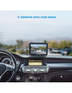 Cámara de Respaldo Inalámbrica AUTO-VOX W7 HD 5" 2