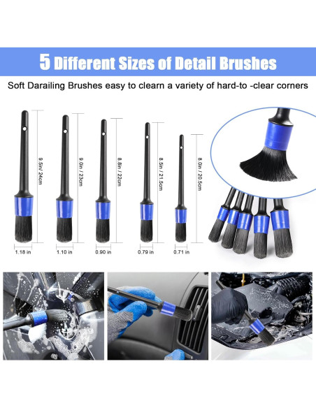 Kit de Limpieza de Autos anngrowy CWBK - 6 Piezas