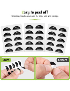 Almohadillas de Silicona para Gafas Gdnmpat - 20 Pares Negras 2