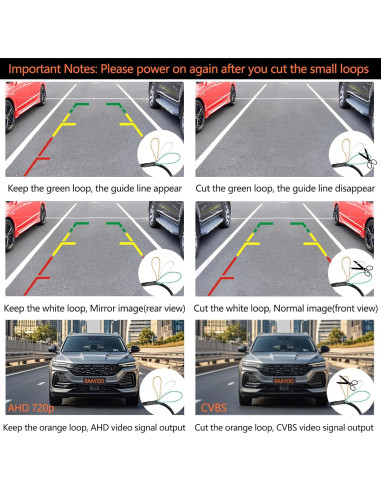 Cámara de Respaldo AHD 720P RAAYOO L002-U1 Impermeable