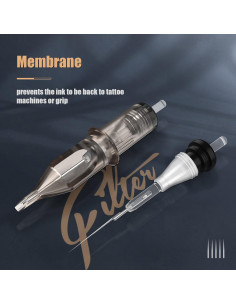 Agujas de Cartucho de Tatuaje EZTAT2 50Pcs Variadas 1RL-9RL 2