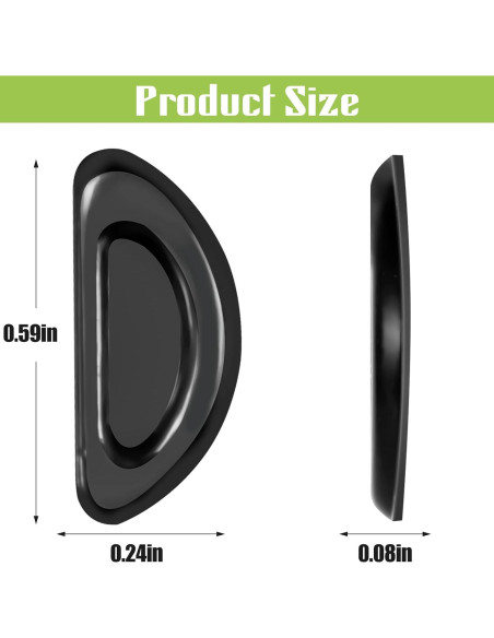 Almohadillas de Silicona para Gafas Gdnmpat - 20 Pares Negras