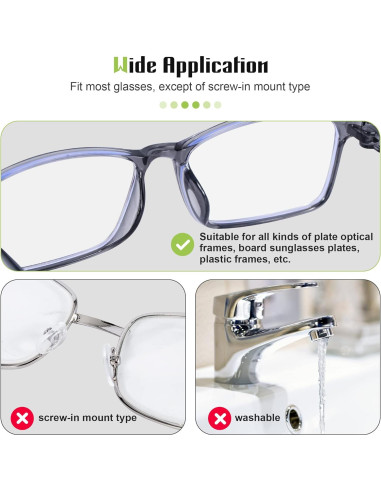 Almohadillas de Silicona para Gafas Gdnmpat - 20 Pares Negras