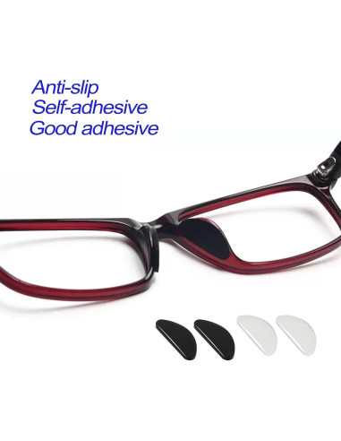 20 Pares Almohadillas de Silicona para Nariz de Gafas LVVFIT