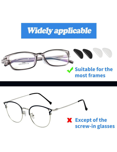 20 Pares Almohadillas de Silicona para Nariz de Gafas LVVFIT