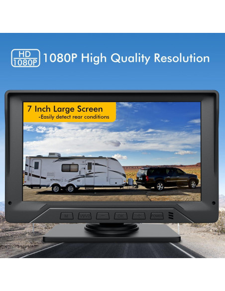 Cámara de Respaldo FEISIKE 7" 1080P HD con Visión Nocturna