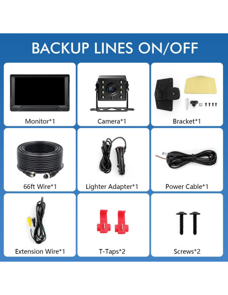 Cámara de Respaldo FEISIKE 7" 1080P HD con Visión Nocturna