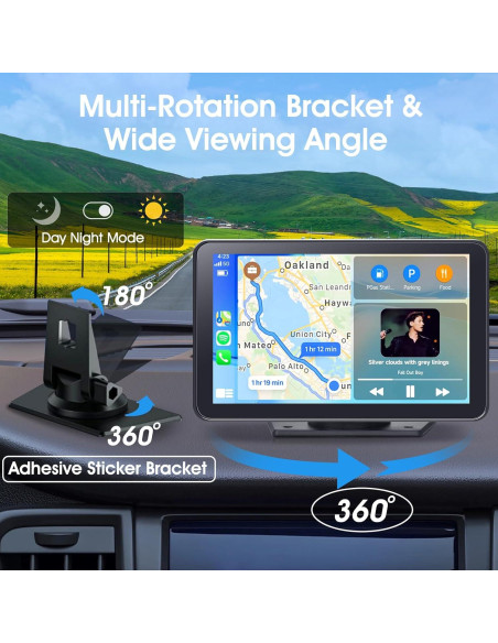 Estéreo de Coche Inalámbrico Yongeid 7" CarPlay y Android Auto