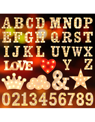 Luces de Letras LED Laerjin para Decoración - Corona Blanca