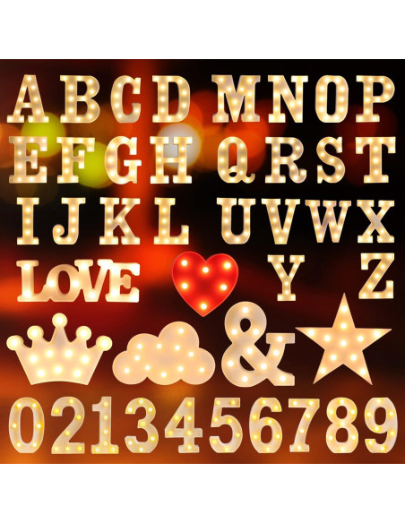 Luces de Letras LED Laerjin para Decoración - Corona Blanca