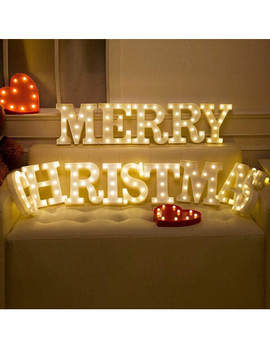 Luces de Letras LED Laerjin para Decoración - Corona Blanca