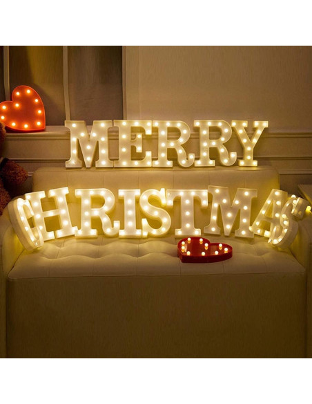 Luces de Letras LED Laerjin para Decoración - Corona Blanca