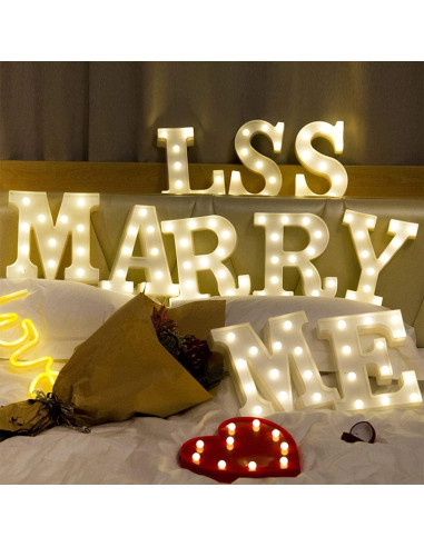 Luces de Letras LED Laerjin para Decoración - Corona Blanca