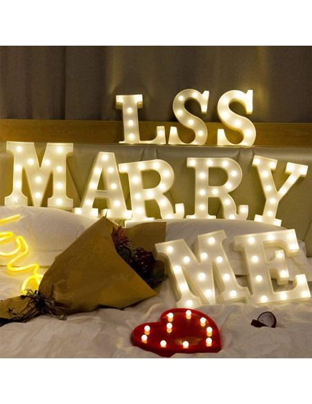 Luces de Letras LED Laerjin para Decoración - Corona Blanca