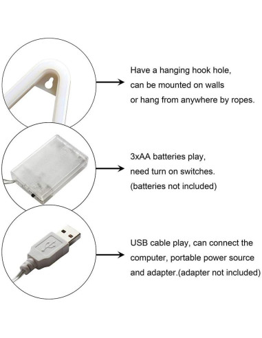 Luz de Neón LED Letras H Blanca Cálida Decoración Pared