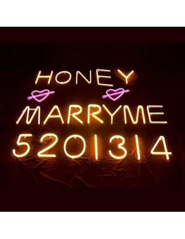 Luz de Neón LED Letras H Blanca Cálida Decoración Pared