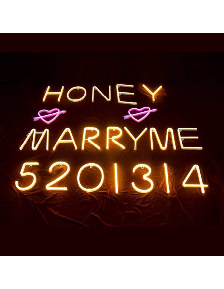 Luz de Neón LED Letras H Blanca Cálida Decoración Pared