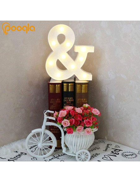 Luz de Letras Marquee LED Pooqla Ampersand Decoración 22.5cm