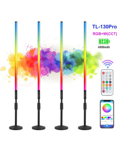 Barra de Luz Neón RGB ZDMDRGB TL-130 4ft Recargable 4800mAh 2