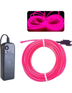 Cable EL Neón Rosa 5m MaxLax - Tira de Luz Portátil LED 2