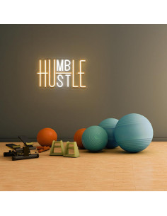 Luz de Neón Hustle LED Amarillo y Blanco 25x41 cm USB 2