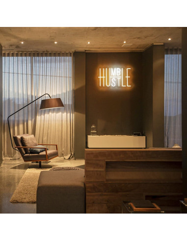 Luz de Neón Hustle LED Amarillo y Blanco 25x41 cm USB