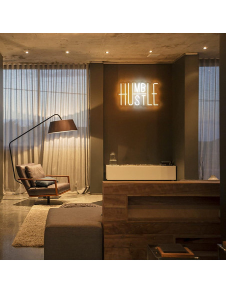 Luz de Neón Hustle LED Amarillo y Blanco 25x41 cm USB