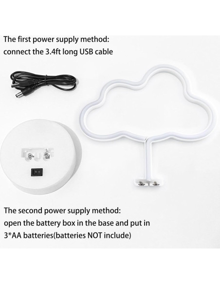 Luz de Nube LED VIFULIN Blanca para Decoración de Dormitorio