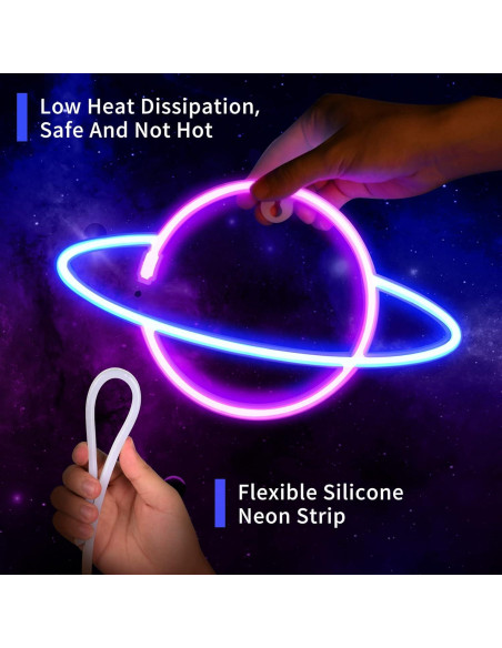 Carteles de Neón LED Sofunii 3PCS Espacio Alienígena Cohete