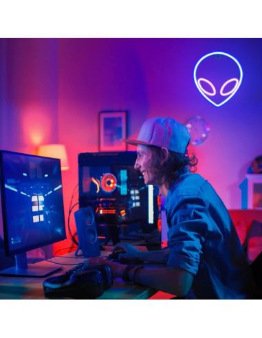 Carteles de Neón LED Sofunii 3PCS Espacio Alienígena Cohete