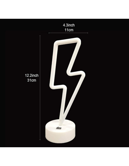 Luz LED Neon Rayo Rosa VIFULIN con Base USB/Batería