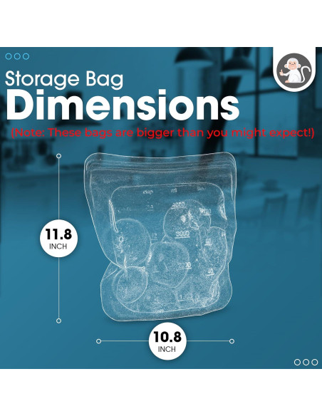 Bolsa de Silicona Reutilizable Mono Albino 3.78L Azul