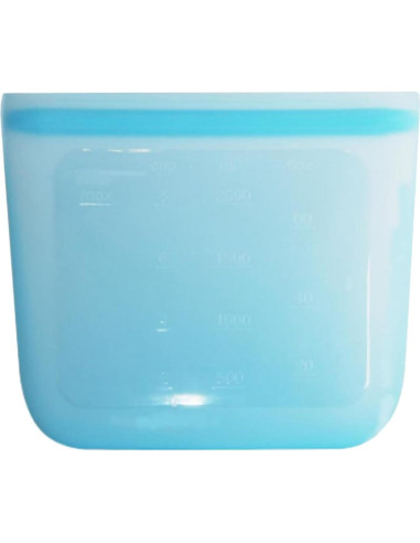 Bolsa de Silicona Reutilizable Mono Albino 3.78L Azul