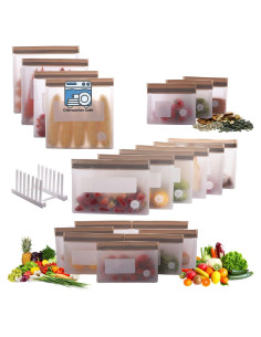 Bolsas de Almacenamiento de Alimentos Double Quable Zip-it 21 Pzas