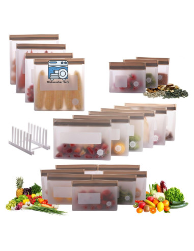 Bolsas de Almacenamiento de Alimentos Double Quable Zip-it 21 Pzas