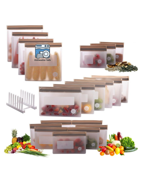 Bolsas de Almacenamiento de Alimentos Double Quable Zip-it 21 Pzas